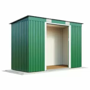 Image of Garden Gear Pent Metal Shed 6.6 X 3.9ft Dark Green