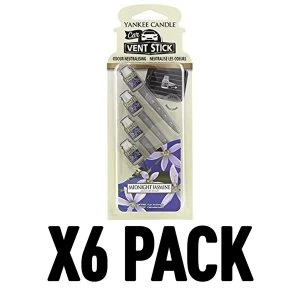 Image of Midnight Jasmine (Pack Of 6) Yankee Candle Vent Stick