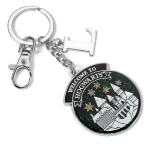 Image of Harry Potter Personalised Hogwarts Keyring L Initial