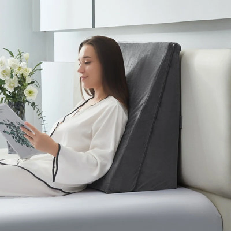 Image of Ezysleep Ezysleep Dual Layer Adjustable Memory Foam Wedge Pillow in Grey Grey One Size Unisex 0721545366429