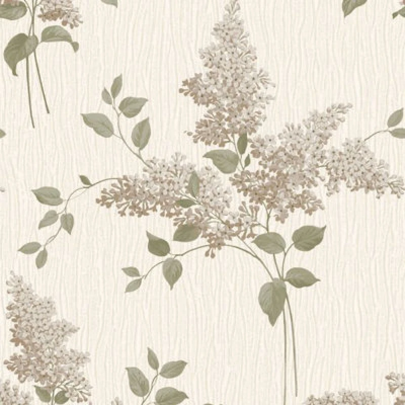 Image of Tiffany Fiore Textured Heavyweight Vinyl Wallpaper Sage Belgravia 41340