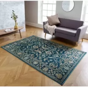 Image of Oriental Weavers Valeria 8023F Rug - 80x150cm, Floral - Blue