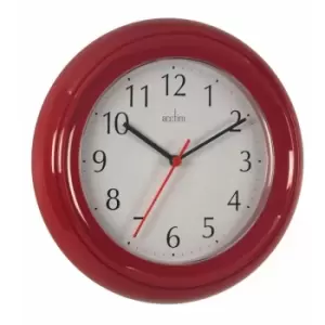 Image of Wycombe Wall Clock Red - 21414 - Acctim