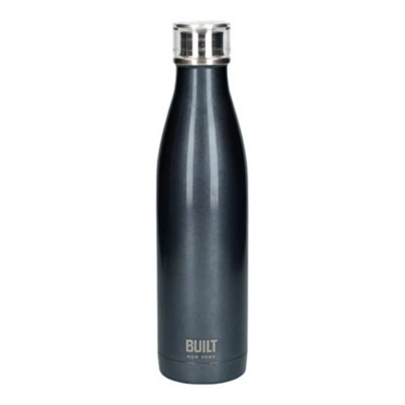 Image of BUILT New York Charcoal Double Walled Stainless Steel Hydration Bottle 740ml Charcoal unisex