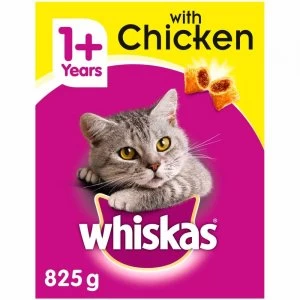 Image of Whiskas 1+ Adult Dry Cat Food With Chicken 800g