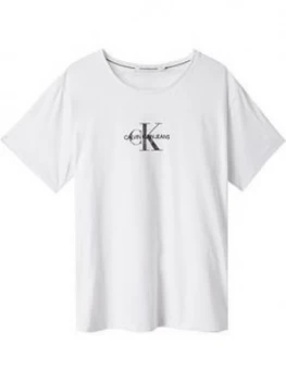 Image of Calvin Klein Jeans Glitter Monogram T-Shirt - White