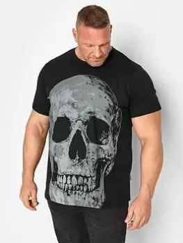 Image of BadRhino Large Skull T-Shirt - Black, Size 4XL, Men