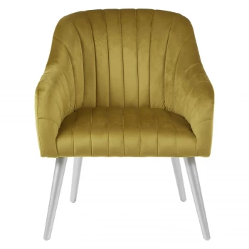 Image of Louxor Fabric Armchair - Mustard