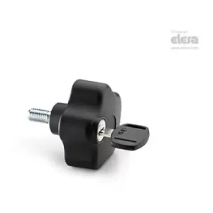 Image of ELESA VLSK Safety lobe knobs Technopolymer with lock Threaded stud with cap VLSK