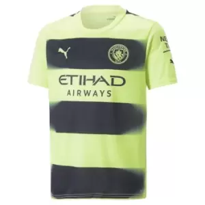 Image of Puma Manchester City Third Shirt 2022 2023 Juniors - Blue
