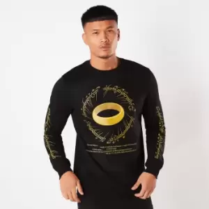 Image of Lord Of The Rings The One Ring Sweatshirt - Black - L - Black
