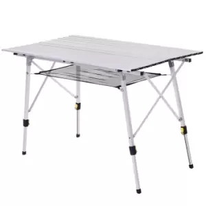Image of Outsunny Portable Roll-up Picnic Table - Silver