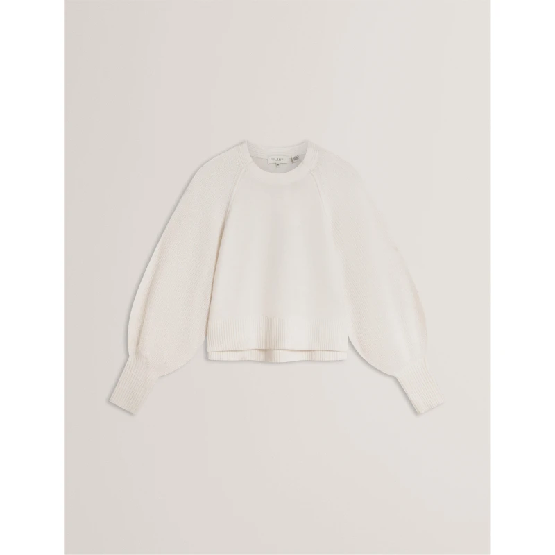 Image of Ted Baker Womens Crew Neck Jumper Ivory female 8 (XS)