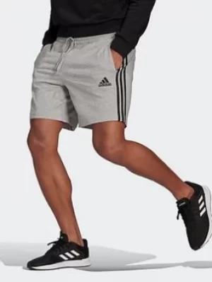 Image of adidas Aeroready Essentials 3-stripes Shorts, Grey/Black, Size 2XL, Men