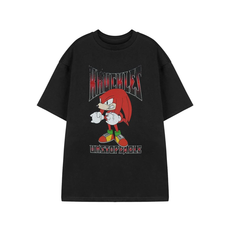 Image of Sonic the Hedgehog Sonic the Hedgehog Men Short Sleeved T-Shirt in Black Size: 2X-large Black XXL Male 5063203918119