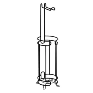 Image of Showerdrape Bolero Wire Toilet Roll & Spare Paper Combo - Black