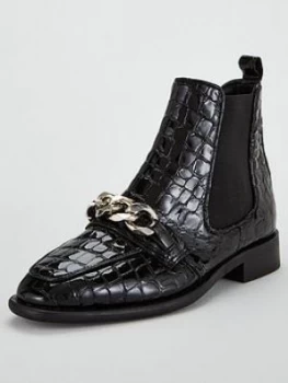 Image of OFFICE Arcade Chain Boot - Black Patent, Size 7, Women