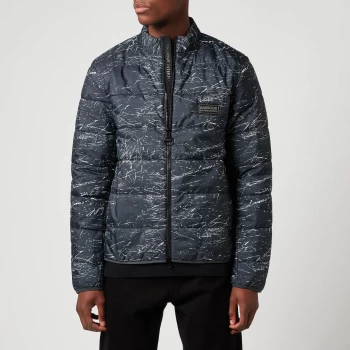 Image of Barbour International Mens Printed Highside Quilt Jacket - Black Carbon - S