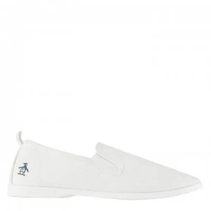 Image of Original Penguin Norris Slip On Pumps - White/Black