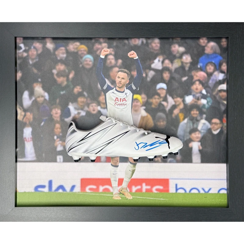 Image of AllStarSignings Ltd James Maddison Tottenham signed Puma football boot White unisex One Size