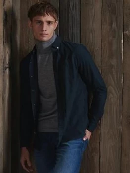 Image of Superdry Classic University Oxford Shirt - Navy Size M Men