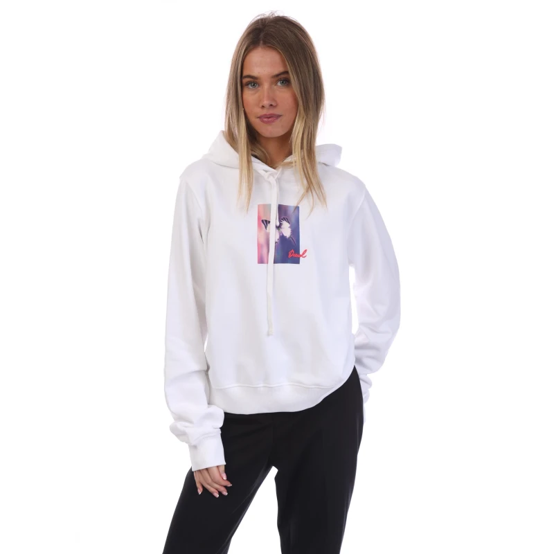 Image of Diesel F-Reggy Hooded Sweatshirt White female 2XS