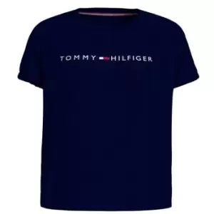 Image of Tommy Hilfiger Tommy Bodywear Origin Short Sleeve Crop Tee Womens - Blue