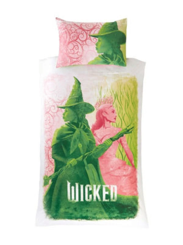 Image of Wicked Wicked Pink and Green Kids Bedding Set - Single