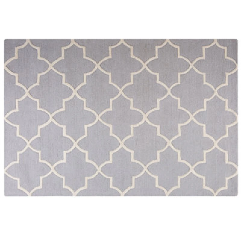 Image of Beliani Rug Silvan Light Grey 160 X 230 Cm Wool