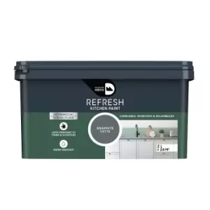 Image of Maison Deco Refresh Kitchen Cupboards, Worktops & Splashbacks Paint Graphite - 2L