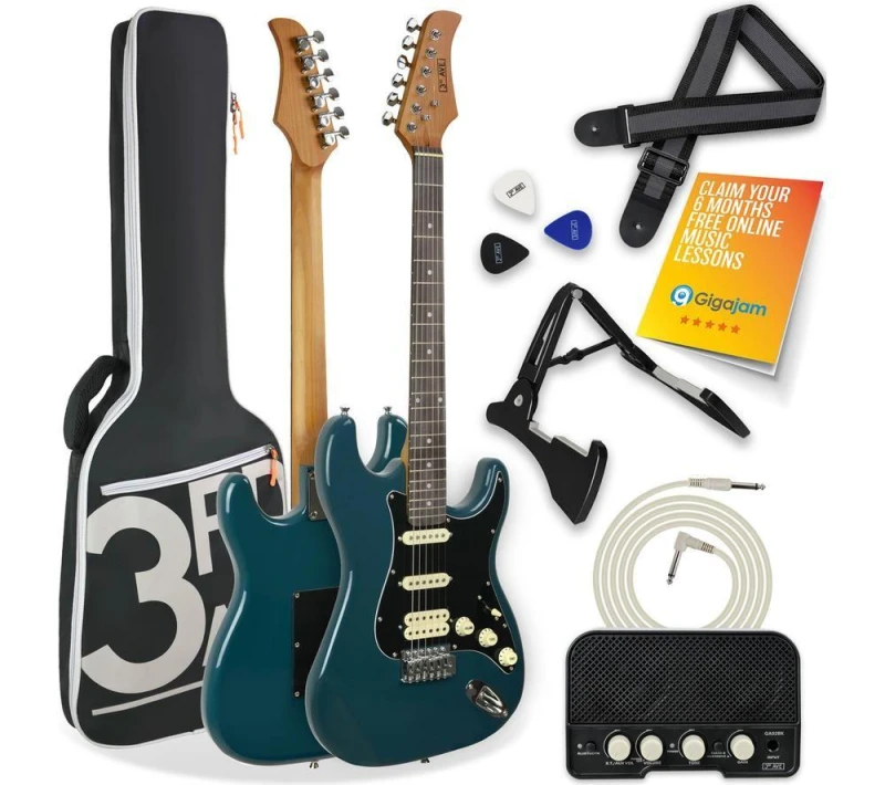 Image of 3RD AVENUE XF213ABLPK Electric Guitar Bundle - Delta Blue 5060742472539