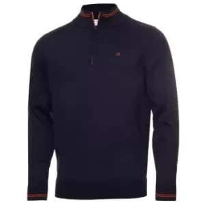 Image of Calvin Klein Golf Klein Golf Monaco Quarter Zip Pullover Mens - Blue