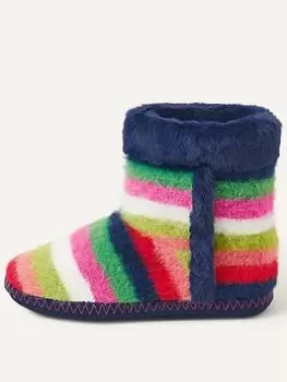 Image of Accessorize Furry Stripe Boot, Multi, Size S, Women