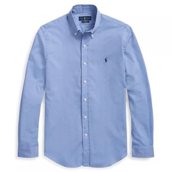 Image of Polo Ralph Lauren Poplin Shirt - Blue End on End