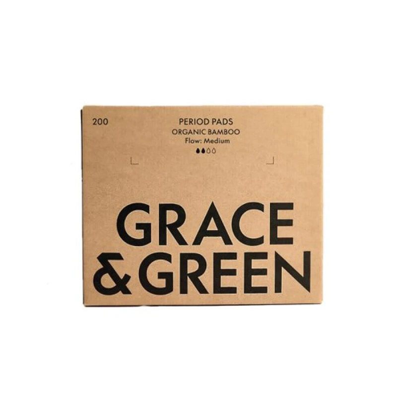 Image of Grace and Green Bulk Bamboo Day Period Pads (200 Pack) GGBAMDAYBULK14