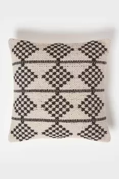 Image of Adana Handwoven Textured Natural & Black Cushion