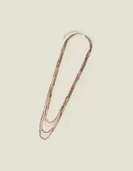 Image of Accessorize Womens Layered Beaded Necklace