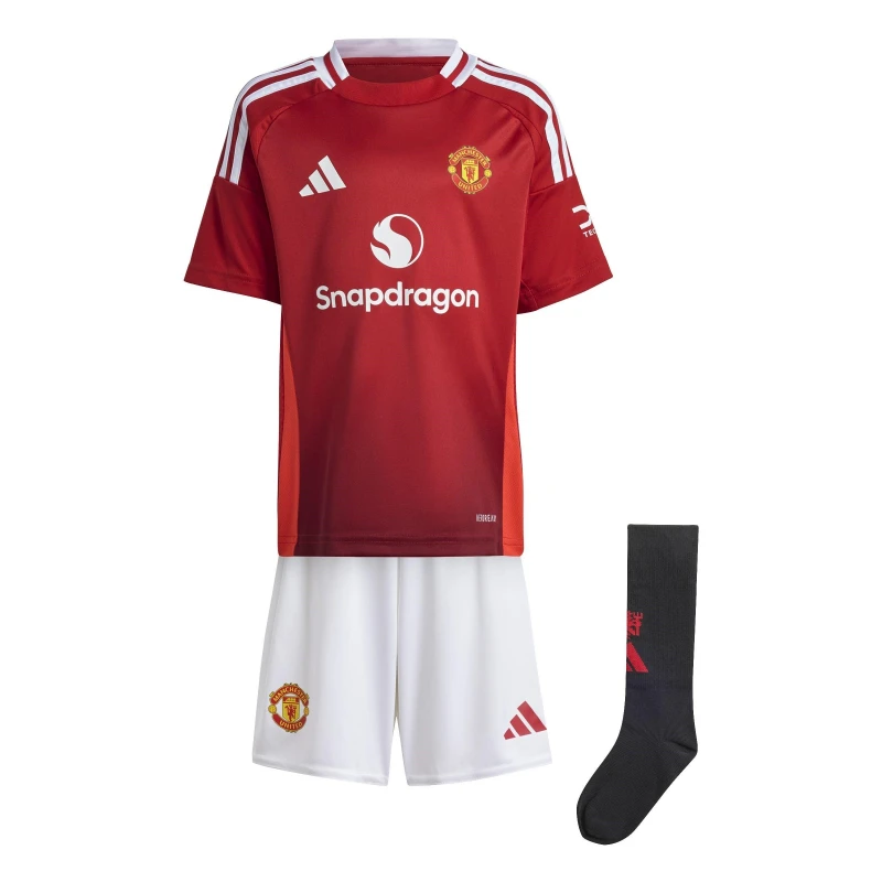 Image of adidas Manchester United Home Minikit 2024 2025 Infants - Red Red 4 - 5 Years