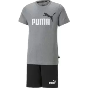 Image of Puma 2 Piece Short Set Junior Boys - Grey