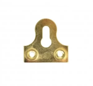 Image of Wickes Glass Plate Slotted - Brass 33mm Pack of 10