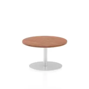 Image of Italia Poseur Table Round 600 Top 475 High Walnut