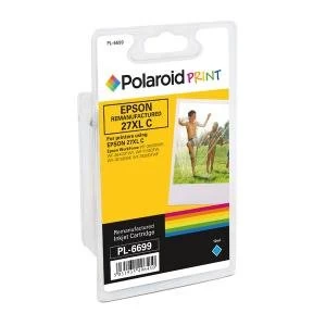 Image of Polaroid Epson 27XL Remanufactured Inkjet Cartridge Cyan T271240-COMP