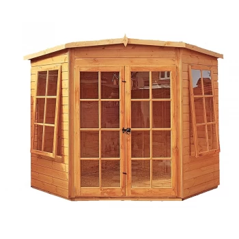 Image of Shire Hampton Shiplap Corner Summerhouse - 7ft x 7ft (2050mm x 2050mm)