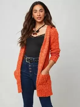 Image of Joe Browns Winter Days Cardigan - Orange, Size 12, Women
