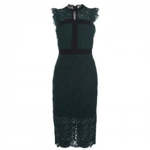 Image of Bardot Latoya Lace Dress - Hunt Green