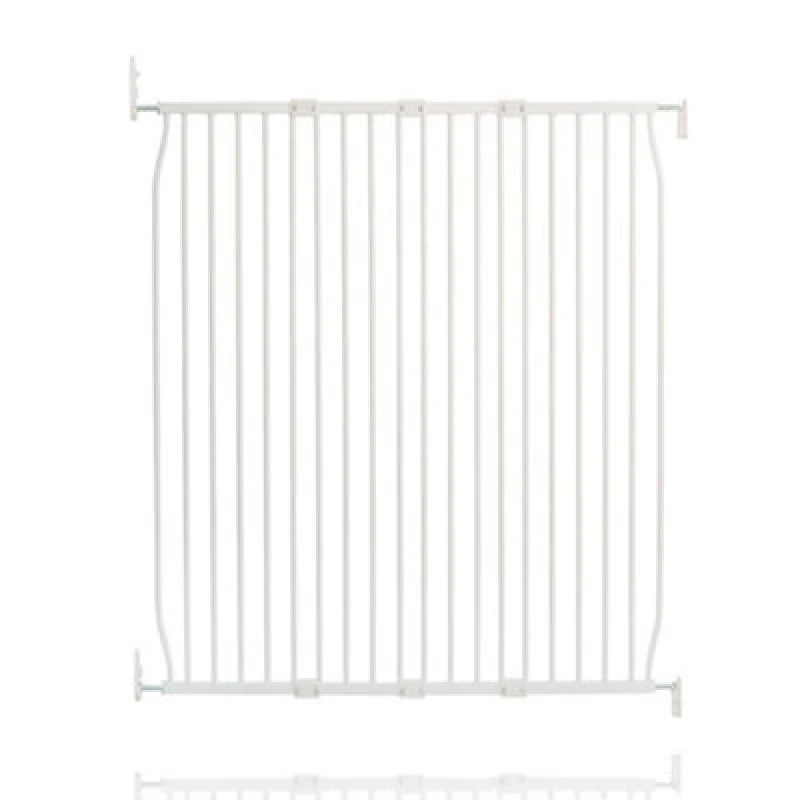 Image of Safetots Extra Tall Eco Screw Fit Baby Gate, White, 110Cm - 120Cm, Extra Tall Gate 100Cm In Height, Stair Gate For Baby