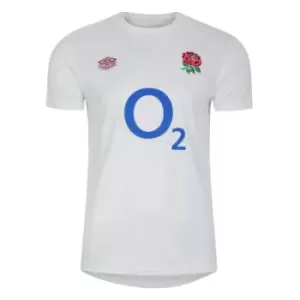Image of 2023-2024 England Rugby Warm Up Jersey (Brilliant White)