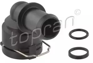 Image of TOPRAN Coolant Flange 115 902 VW,AUDI,SKODA,Golf V Schragheck (1K1),POLO (9N_),TOURAN (1T1, 1T2),Passat Variant (3C5),GOLF VI (5K1)