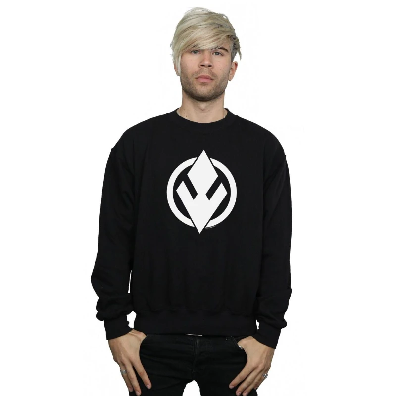 Image of Disney Men Star Wars The Rise Of Skywalker Sith Logo Sweatshirt in Black Size: Small Black S Male 5059400145311