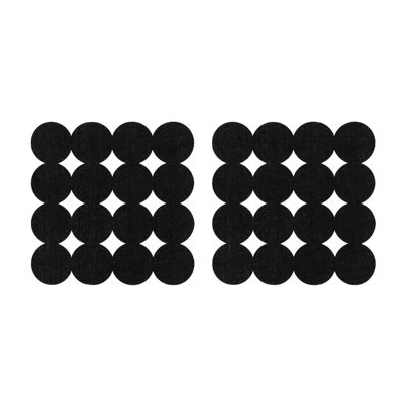 Image of Premier Housewares Felt Place Settings Set Of Two Circle Design Black Felt Placemats Black